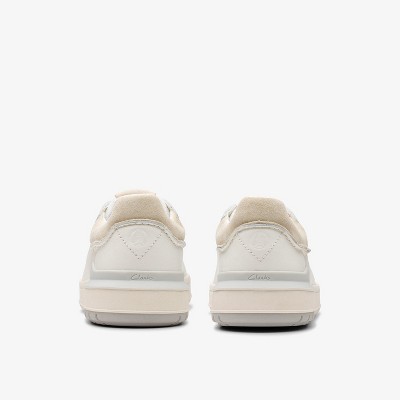 Clarks Mens Courtlite 2 Run White Leather Shoes 11 Medium — фото 6