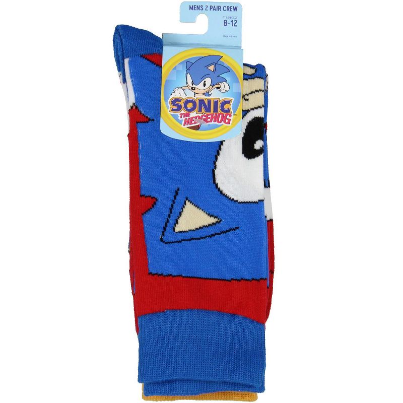 Sonic The Hedgehog Men's Tails And Sonic 2-Pack Crew Socks, 4 of 5