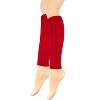 Wrapables Women's Cable Knit Leg Warmers, Red - 2 of 4