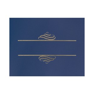 Great Papers Embossed Foil Certificate Holders 8.5" x 11" Navy 5/Pack (903119) - 1 of 4