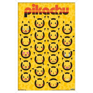 Trends International Pokémon - Pikachu Faces Framed Wall Poster Prints - 1 of 4