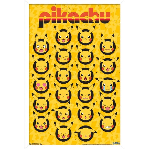 Pokemon Yellow Pikachu Faces 11 X 14 Canvas -  New Zealand