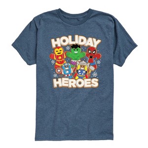 Boys' - Marvel - Holiday Heroes Short Sleeve Graphic T-Shirt - 1 of 4