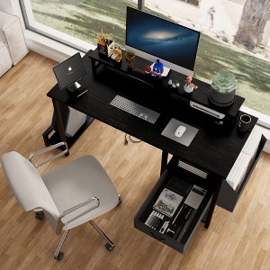 UPHA 47-inch Computer Desk with power outlet,Monitor Stands - 1 of 4
