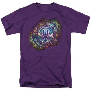 Men's Battlestar Galactica (New) Emblem Knock Out T-Shirt - 1 of 4