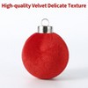 Orieon 25PCS Minimalist Velvet Christmas Ornaments, 2.36 Inch Shatterproof Ball Decorations for Modern Xmas Tree & Holiday Home Decor Christmas Color - 3 of 4