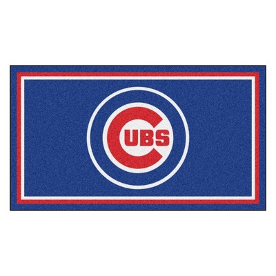 MLB Chicago Cubs C Logo 3'x5' Plush Area Rug - Blue