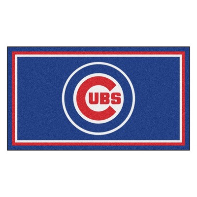 MLB Chicago Cubs C Logo 3'x5' Plush Area Rug - Blue