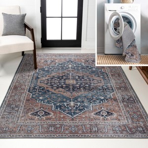 JONATHAN Y Alacati Ogee Medallion Machine-Washable Area Rug - 1 of 4