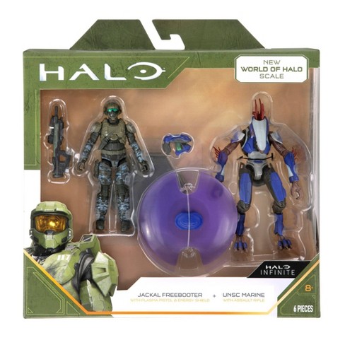 HALO 4in World of Halo 2-Figure Pack -UNSC Marine v. Jackal Freebooter - Includes Weapons - image 1 of 4