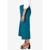 Jessica London Women's Plus Size Stretch Cotton Chino Wide-Leg Crop - 4 of 4