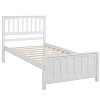 Streamdale Wood Platform Bed Twin size Platform Bed, White - image 2 of 4