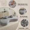 105.5" Curved Cloud Sofa, Modern 3-4 Seater Couch with Pillows, No Assembly Corduroy, for Living Room, Bedroom - 3 of 4