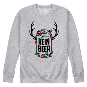 Men's - Instant Message - Christmas Reinbeer Graphic Fleece Sweatshirt - 1 of 4