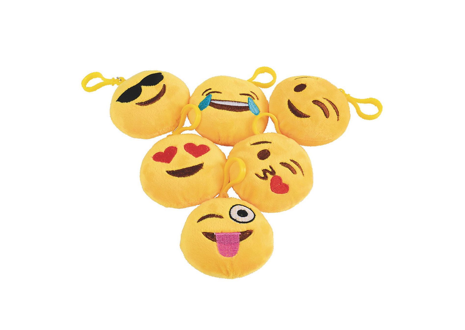 U.S. Toy Plush Emoji Clip (Pack of 12)