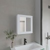 GlasFlength Decorative Wall Mirrors Wall Art Bathroom Decor Cabinet Wall Mount Vanity Medicine with Mirror for Bathroom, White, 5.7"*18.6"*20.5" - 2 of 4