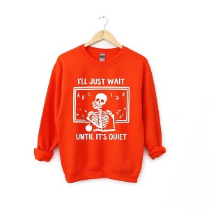 Simply Sage Market Women's Graphic Sweatshirt Wait Until It's Quiet Apple - 1 of 4