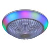 BestParts 15" Modern Cone Ceiling Fan with RGBIC Dimmable Light - 3 Color Modes, Quiet Motor - 2 of 4