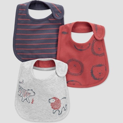 Image of Carter's Just One You® Baby Boys' Heather Tiger Bib