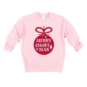 Simply Sage Market Women's Graphic Sweatshirt Merry Christmas Oranment - 1 of 4