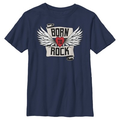 Boy's Lost Gods Born To Rock Tattoo T-shirt - Navy Blue - Medium : Target