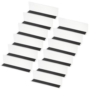 Unique Bargains Acrylic Magnetic L-Shaped Bedroom Kitchen Office Shelf Dividers - 1 of 4