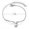 Guili 14K White or Gold Plated Faux Pearl Ribbon Bracelet with Cable Chain, a Sophisticated and Adjustable Piece for Effortless Day-to-Night Elegance. - 2 of 3