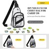 Luupatchy Waterproof Clear Crossbody Bag - Adjustable Strap, Multi-Pocket for Events/Concert, Black - 4 of 4