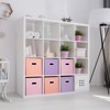 DOMETOUR 6 Piece 6pcs Drawer Type Mixed Color Storage Box, 11 Inch Collapsible Storage Cube Organizer - 4 of 4