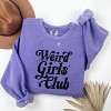 Weird Girls Club Distressed - Women's Garment Dyed Graphic Sweatshirt - 3 of 4