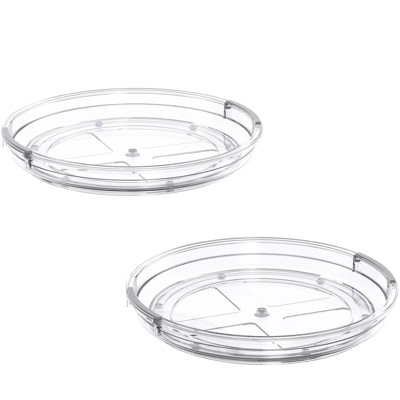 LunaLulinlk 2 Pack 9 inch Rotating Lazy Susan Organizer,Turntable Non-Skid Rack for Kitchen, Fridge, Bathroom