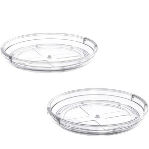 LunaLulinlk 2 Pack 9 inch Rotating Lazy Susan Organizer,Turntable Non-Skid Rack for Kitchen, Fridge, Bathroom - 1 of 4