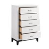 NicBex 2/5 Drawers Dresser,Slim Storage Chest of Drawers with Metal Handle for Bedroom,Living Room,Entryway,Hallway,White - 2 of 4