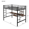 CAVINAS Full Size Loft Bed with Desk Modern Metal Bed Frame with Storage Shelves and Ladder for Bedroom - 4 of 4