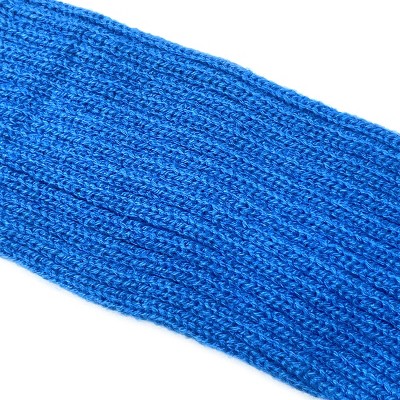 Wrapables 80's Style Neon Fluorescent Ribbed Leg Warmers, Blue - image 4