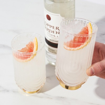 Gatsby Gold-Plated Highball Glasses Set of 2