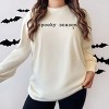 Spooky Season Typewriter - Women's Garment Dyed Long Sleeve Graphic T-Shirt - 3 of 4