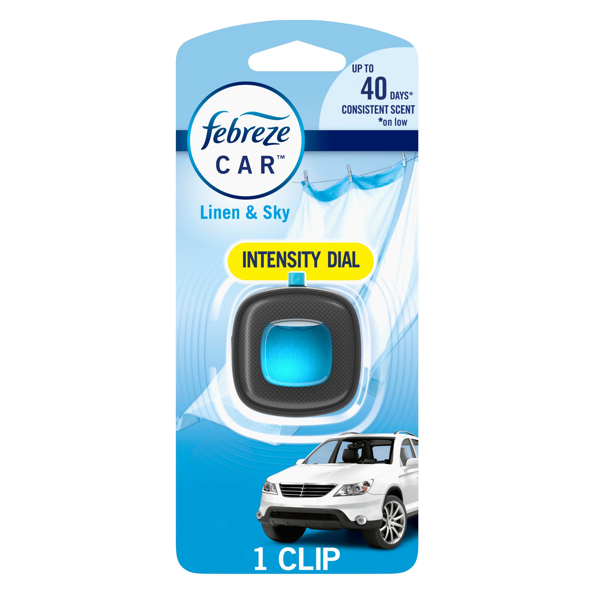 Febreze Car Clips Sidecap - Linen & Sky