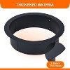 GOCAPTAIN Inner Fire Pit Ring with Outdoor Steel Firepit Ring Large Bonfire Fire Pit Insert Round - Steel for High Temp, DIY Fire Ring Cooking Kit - 2 of 4