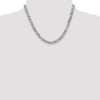 Black Bow Jewelry Men's 6.25mm, 14k White Gold, Flat Beveled Curb Chain Necklace - 2 of 4