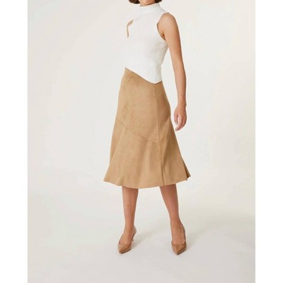 Women's Roan Faux Suede Midi Skirt - Level99