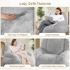 Big Lazy Sofa,Bean Bag Chair, Faux Fur Stuffed Bean Bag Couch with Filler, Bean Bag Chair for Adults, Big Lazy Sofa Floor Sofa with Handle - 3 of 4