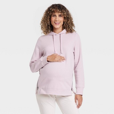 Nursing Hoodie Maternity Sweatshirt Isabel Maternity By Ingrid Isabel Light Mauve Xl Target