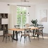 vidaXL Coffee Table Legs V-Shape - Black Steel Table Furniture Legs - Living Room, Dining Room - Adjustable Height 60x72-73 cm - 2 of 4