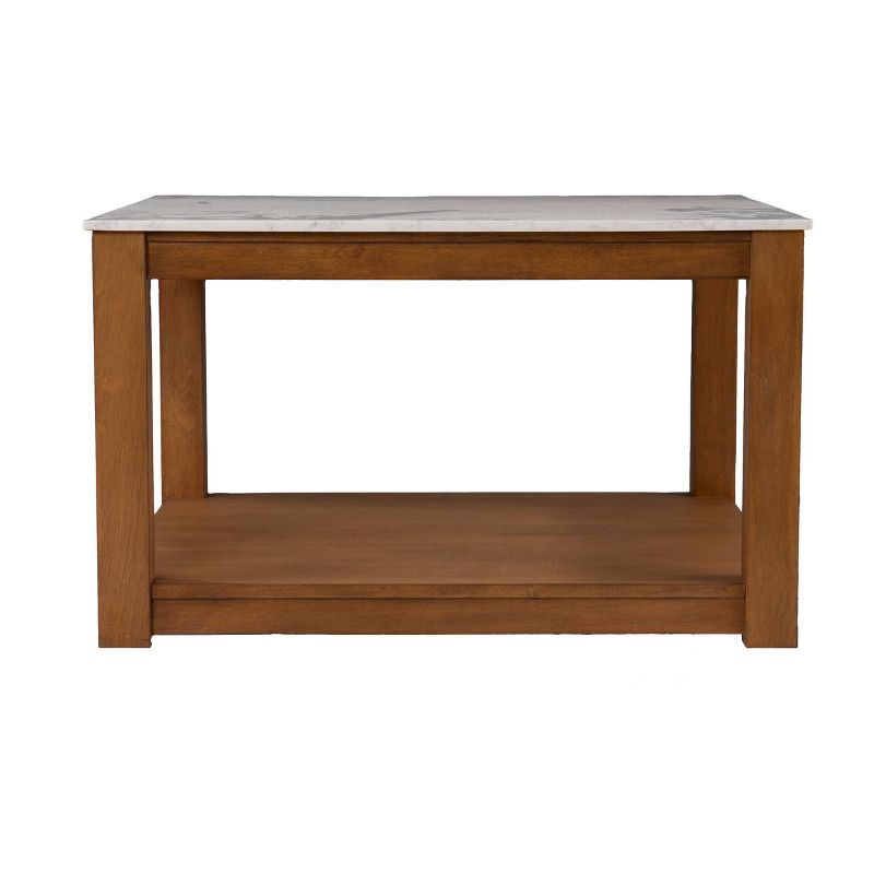Vebell Square Cocktail Table White/Natural - Aiden Lane, 5 of 10