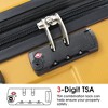Gulches Luggage Sets 3 Piece, Expandable Hard shell ABS Suitcases with Double Spinner, Travel luggage Set with TSA Lock (20/24/28), Yellow - 3 of 4