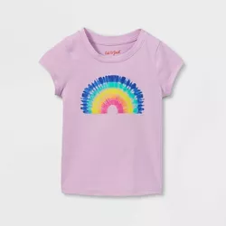 Toddler Girls' Tie-Dye Rainbow Short Sleeve T-Shirt - Cat & Jack™ Purple