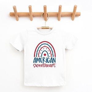 The Juniper Shop American Sweetheart Rainbow Toddler Short Sleeve Tee - 1 of 2