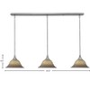 Toltec Lighting Any 3 - Light Chandelier in  Brushed Nickel with 10" Gray Linen  Shade - 2 of 2