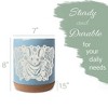 Elanze Designs Kitchen Utensil Holder With Non Slip Cork Base Large 8 Inch Ceramic Storage Crock Forest Animal Countertop Organizer Floral Mouse Sky - 2 of 4